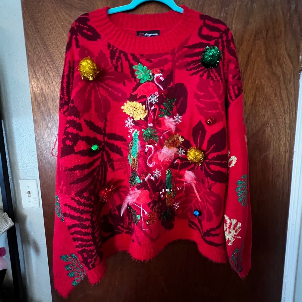 33 Degrees Red Festive Women's Sweater